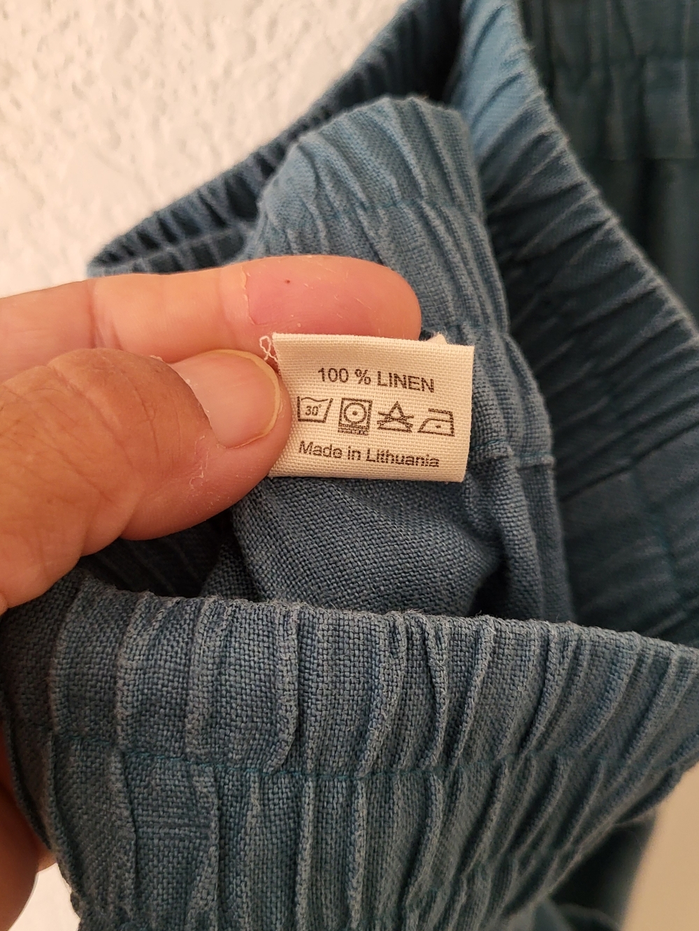 Not Perfect Linen Athens 2 Linen Pants In Dark Turqouise - Picture 6 of 16